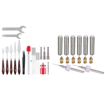 

14Pcs 3D Printer Head Tool Kit 0.4mm Nozzle Extruder Print Heads & 1set 3D Printer DIY Nozzle Tools Kit, Screwdriver