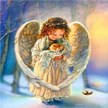 

Diamond painting Cross-stitch angel's wing cute children's painting diamond painting hot sale diamond painting angel