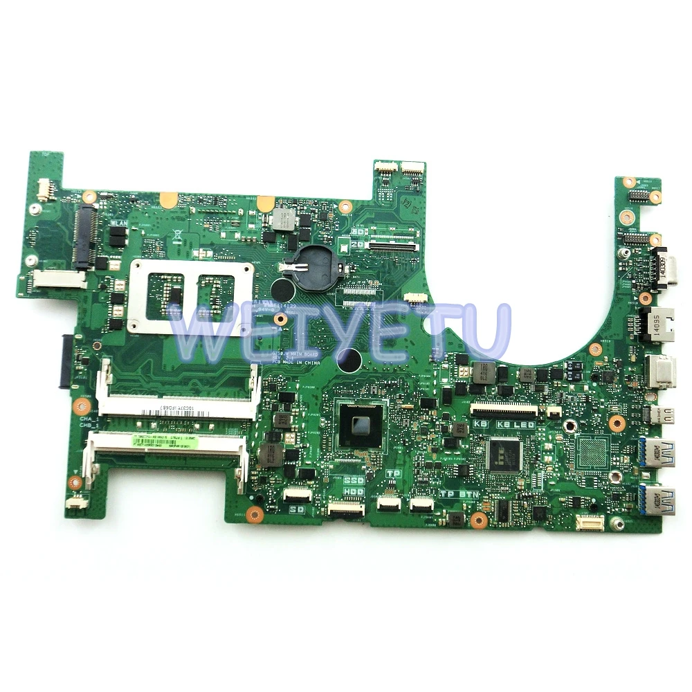G750JW With i7-4700HQ CPU 2D LCD Connector Motherboard for ASUS G750J G750 G750JW Laptop Mainboard Rev 2.1