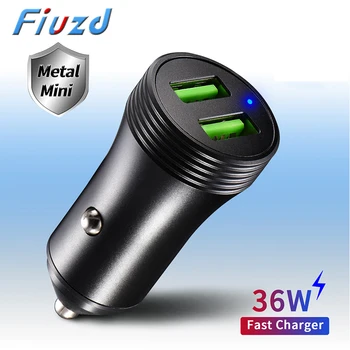 

36W mini Metal fast QC 4.0 3.0 USB Adapter usb phone Car Charger For iPhone for Huawei for xiaomi for anker for samsung s10