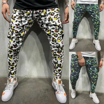 

Fasion Men's Casual Pockets Long Track Pants Casual Long Trousers