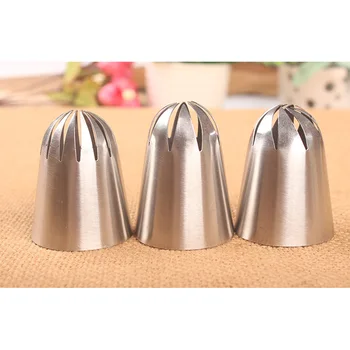 

3 Pcs/set Stainless Steel Icing Piping Pastry Nozzle Tips Baking Tools Cream Cake Decorating Set Cupcake Nozzles