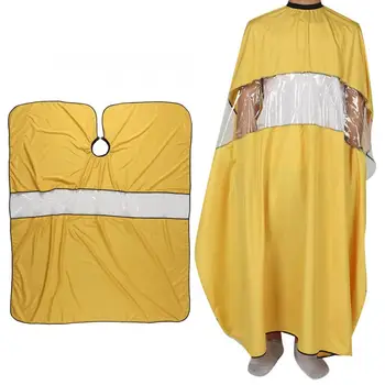 

Barber Cape Waterproof Hairdressing Breathable Apron Hair Cutting Barber Salon Gown Cape Yellow Hair Cutting Cape