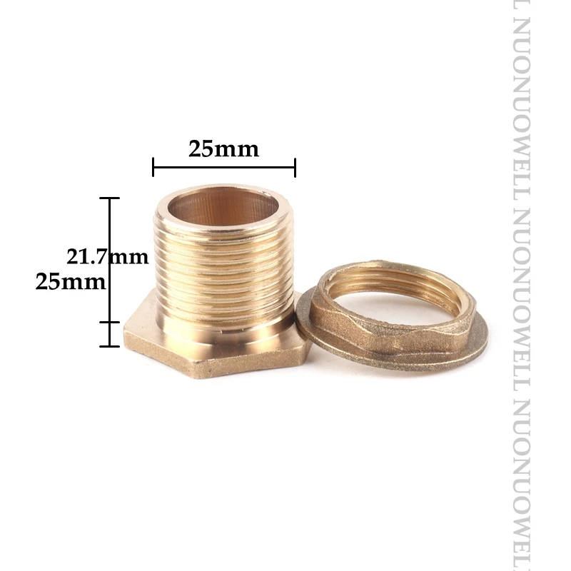 1pcs-Copper-Water-Tank-Connector-3-4-1-Male-Brass-Pipe-Single-Loose-Key-Swivel-Fittings.jpg 1Db Réz Víztartály Csatlakozó 3/4 "1" Hím Sárgaréz Cső Egyetlen Laza Kulccsal Forgó Szerelvények Anya Jointer Haltartály Adapter - Image 2