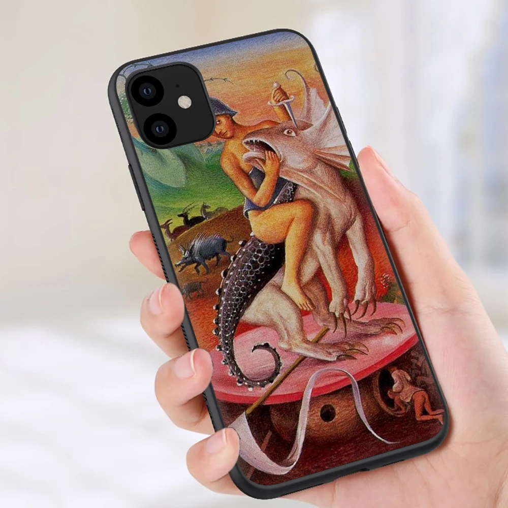 Hieronymus Bosch Мягкий силиконовый чехол для телефона чехол для iPhone 5 5S SE 6 6S 7 8 plus X XR XS 11 Pro Max - Цвет: B7