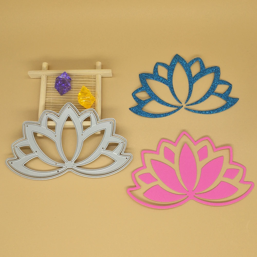 

2021 new lotus metal cutting mold, hollow out paper cut, scrapbook embossed card, photo album decoration, DIY craft