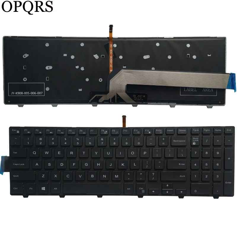 Английская клавиатура с подсветкой для ноутбука Dell Inspiron 15 3000 5000 3541 3542 3543 5542 5545 5547