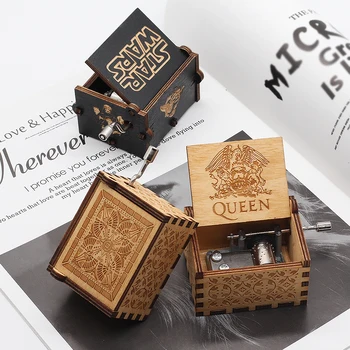 

Wooden Hand Crank Twinkle Star Music Box Queen Game of Throne Music Box Music Theme Caixa De Musica A Birthday Present