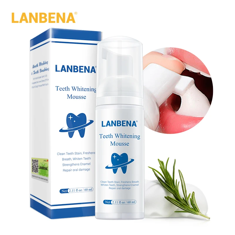 LANBENA зубной отбеливающий мусс инструмент зубная паста для чистки зубов белые