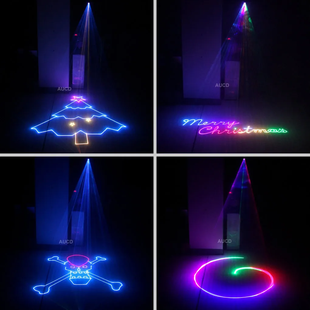 Музыкальный эффект светильник ing DMX RGB анимационный лазерный сканер Рождество