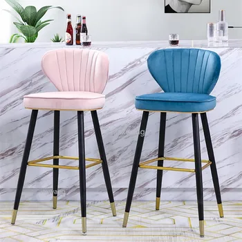 

Light Luxury Solid Wood Bar Chair American Country High Chair Nordic Bar Stool Fashion Modern Dining Chair High Stool