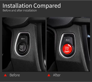 

1pcs Car Styling Car Engine Start Stop Engine Button Paste Switch Cover For BMW X5 E70 X6 E71 3Series E90 E91 Car Accessories
