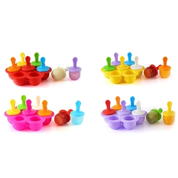 

SHGO HOT-Ice Lolly Moulds Silicone, Mini sicle Mold for Children, Kids Fruitsicles Freeze Purees Moulds