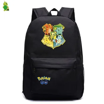 

New Mochila Pokemon Go Feminina Backpack School Bookbags for Teenage Boys Girls Black Laptop Backpack Kids Bookbags Travel Bags