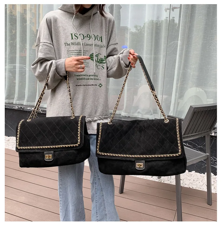 Sac femme nouveau золотая цепочка черная/синяя сумка-мессенджер Повседневная Большая сумка для покупок клетчатая большая сумочка женская сумочка сумки на плечо
