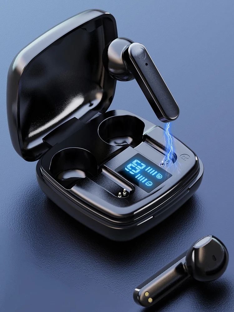 Auriculares TWS con Bluetooth y pantalla Led, cascos inalámbricos con micrófono y Control táctil, impermeables, reducción de ruido