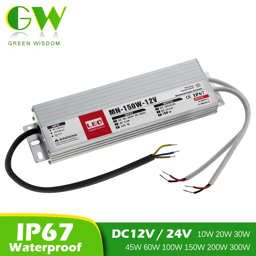 IP67 Köhko-Zubehör Transformateur 12V 21,6 VA/W Alimentation AC pour Usage extérieur Éclairage LED et transformateur de Pompe 1800 mA 29016-1800 