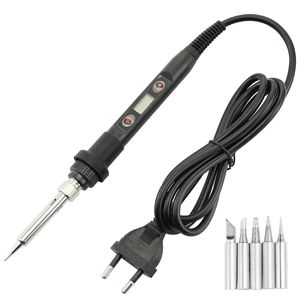 ac 225 arc welder Adjustable Temperature Soldering Iron Kit 220V 60W/80W LCD Screen Soldering Iron Rework Iron Station Welding Tool Accessories gas welding machine Welding Equipment