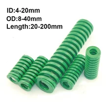 

1Pcs Length 20-200mm Green Heavy Load Mould spring Spiral Stamping Compression spring OD 8-40mm ID 4-20mm