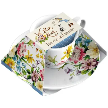 

English garden tea pair floral