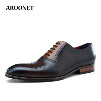 

ARUONET Luxury Designer Men'S Shoess Anti-Slip Wedding Shoes Men Retro Formal Shoes For Man Chaussures Hommes En Cuir Luxe