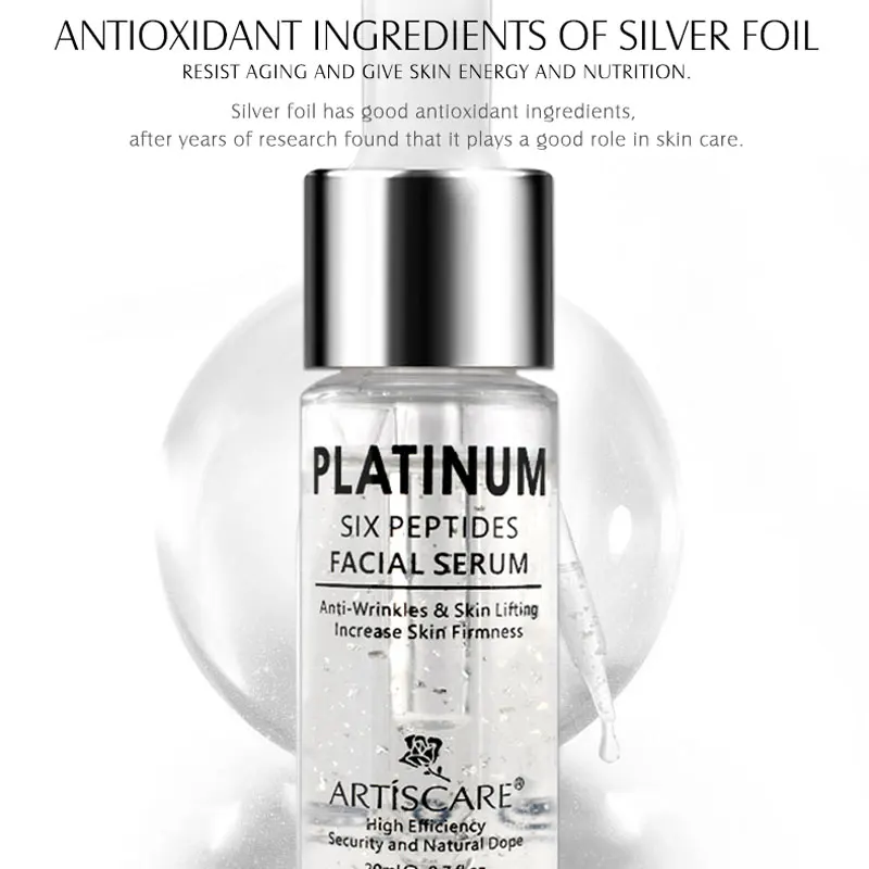 ARTISCARE Platinum шесть сыворотка с пептидами 20 мл 3 шт. Гиалуроновая кислота против морщин 24 к Золотая эссенция для лица антивозрастной и отбеливающий уход