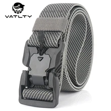 

2021 Fashion Brand Nylon Buckle Belt Magnetic Quick Unlock Strong Stretch Fiber Men's Elastic Belt Outdoor Sports Accessories