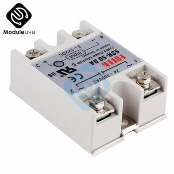 

24V-380V 50A 250V SSR-50DA Solid State Relay Module 3-32V DC To AC SSR-50 DA SSR for PID Temperature Controller Voltage