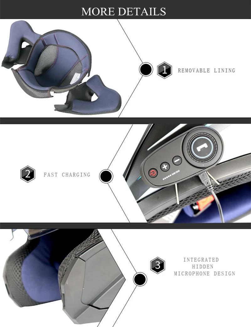 Men Women Bluetooth Motorcycle Helmet Flip Up Waterproof Longer Endurance Double Scratch Proof Anti Fog Visors Men Women Bluetooth Motorcycle Helmet Flip Up Waterproof Longer Endurance Double Scratch Proof Anti Fog Visors