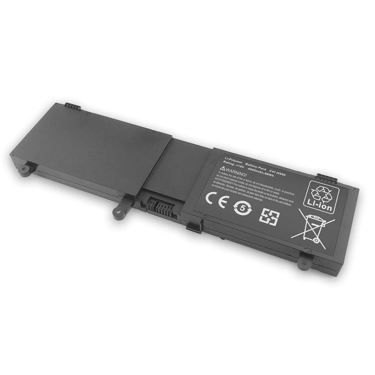 Bateria do Portátil C41-n550 15v 4000mah 59wh para Asus N550 N550j N550x47js N550x47jv N550x47jv-s N550x47jv-sl Q550lf Notebook - Imagem 4