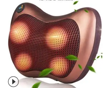 Коричневый Masajeador de cuello para el hogar, masaje шейного шиацу, cuello trasero, cintura, cuerpo electrico, almohada de masaje мульти - Цвет: Коричневый