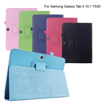 

New Flip PU Leather Stand Case Cover Tablet Holster for Samsung Galaxy Tab 4 10.1 SM T530 T531 T535 Magnetic Fold Shell Holder