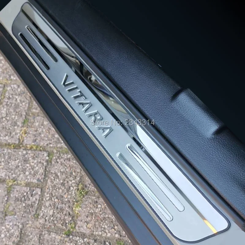 Накладка на порог из нержавеющей стали для Suzuki Vitara 2015 2020|Хромирование| |