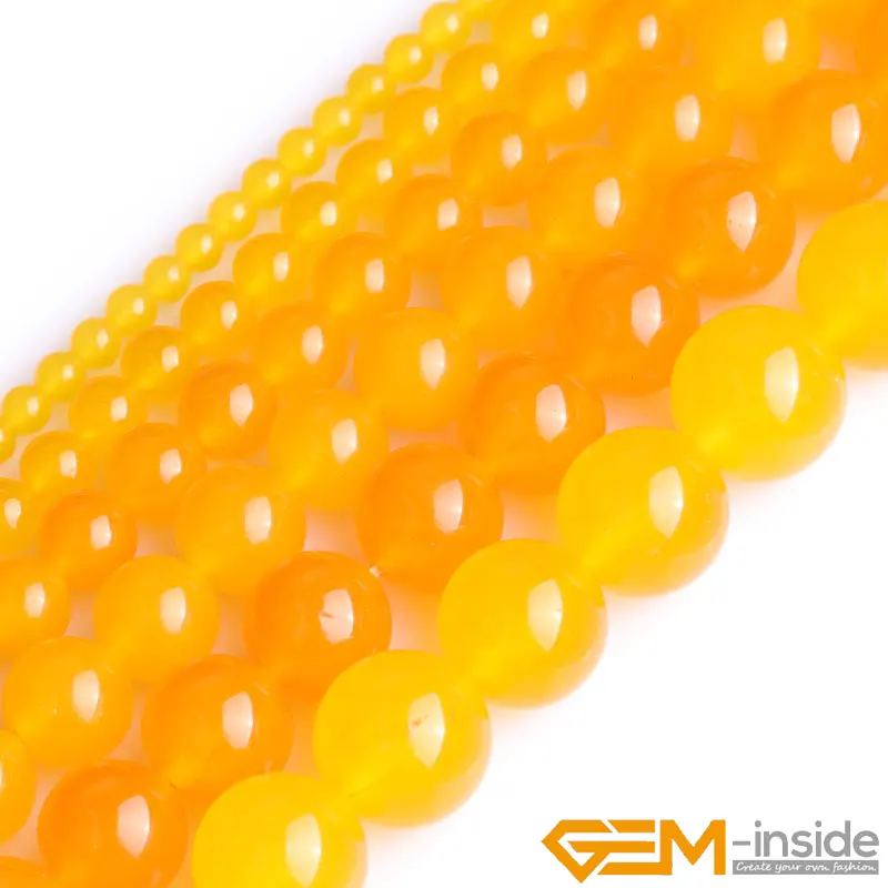 

Round Yellow Jades Beads Fashion Jewelry Bead DIY Bead For Women Bracelet & Necklace Making Strand 15" Wholesale!