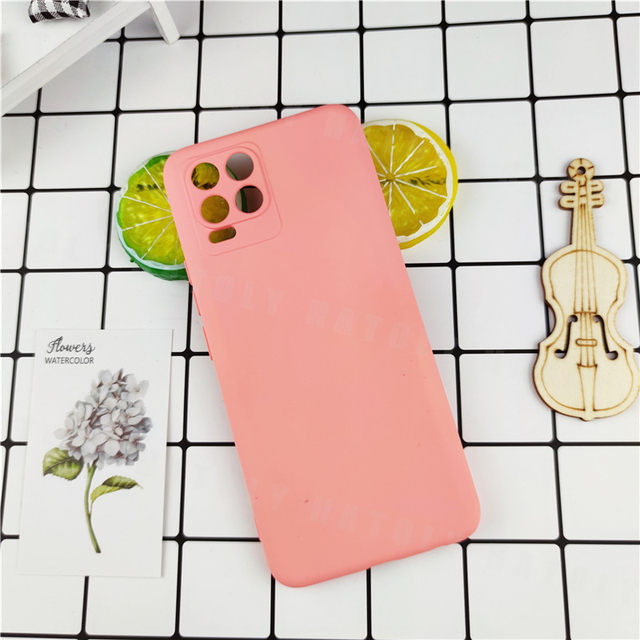 Realme 8 Pro Case For Realme 8 Pro Cover Shockproof Original Liquid Silicone Cases Protetcive Phone Bumper For Realme 8 Pro