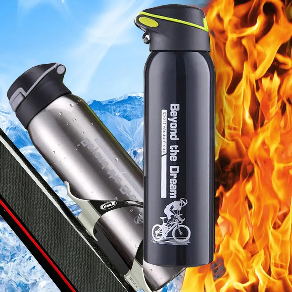 500ml Sport Water Bottles 500ml MTB Bike Bicycle Cycling Aluminum Alloy Thermal Sports Kettle Gym Water Bottle Drink Bottle Cup