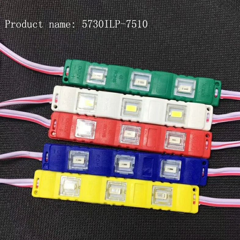 Супер яркий светодиодный модуль DC12V водонепроницаемый 5730 3 светодиодный s литьевой светодиодный светильник белый/красный/зеленый/синий/желтый/розовый/теплый