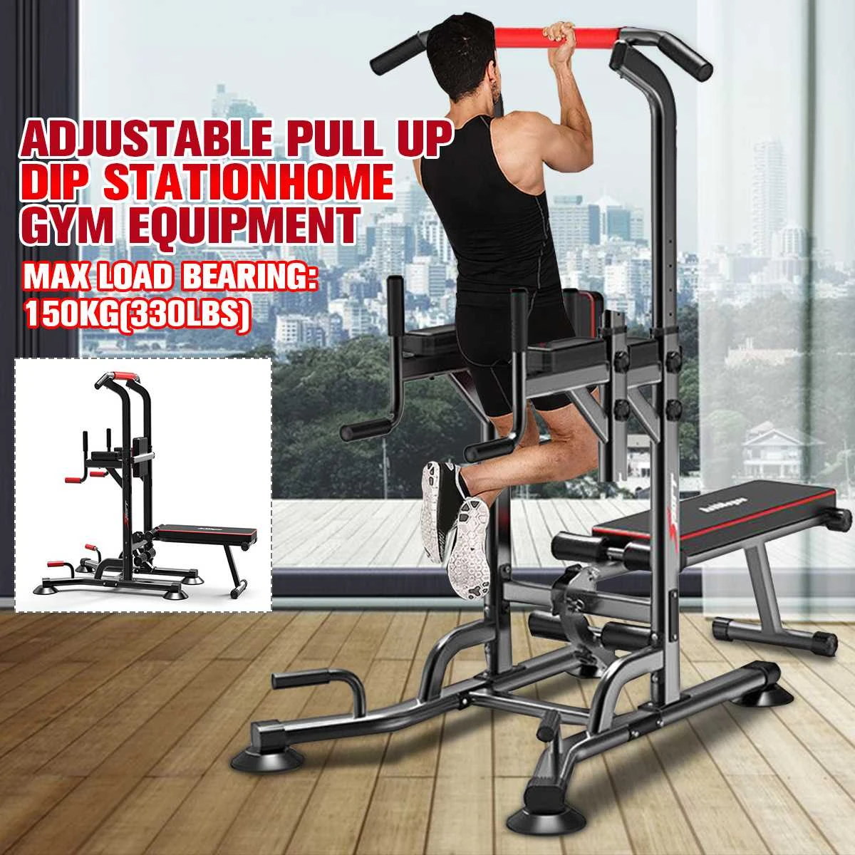 - Multifunction Pull Up Station Bar Muscle Strength Training Adjustable Horizontal Bars Parallel Bars Home Gym Fitness Equipment