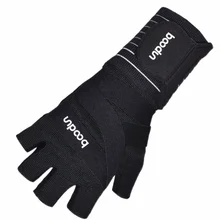 New Men Women Gym Special Fitness Gloves Half Finger Lengthened Wrist Yoga Gloves Dumbbell Barbell Weightlifting Gloves S/M L/XL