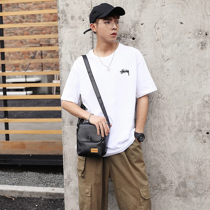 

Fashion men's casual shoulder cross-body bag men's mobile phone bag new simple south Korean version of men's bag cross-man