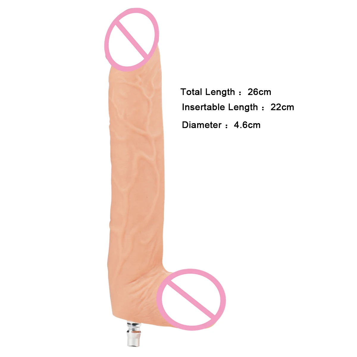 Big Flesh Dildo for ANNGEOK Metal Sex Machine Men Realistic Peins Love Machine Gun Attachments Sex Toy for Women AN-R13