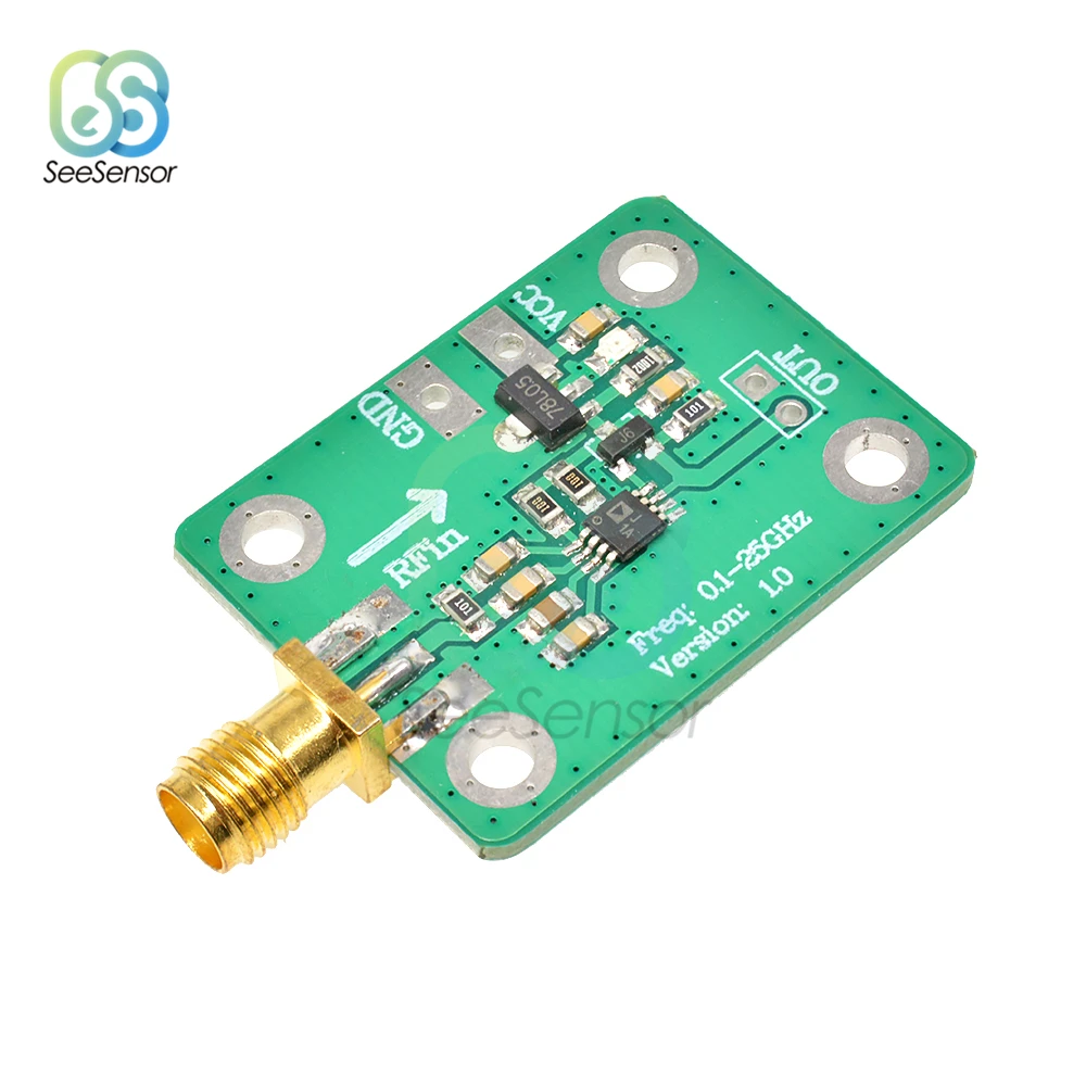 0.1-2.5GHz RF Power Meter Logarithmic Detector Power Detection Module for RF Signal Power Detection 7-15V