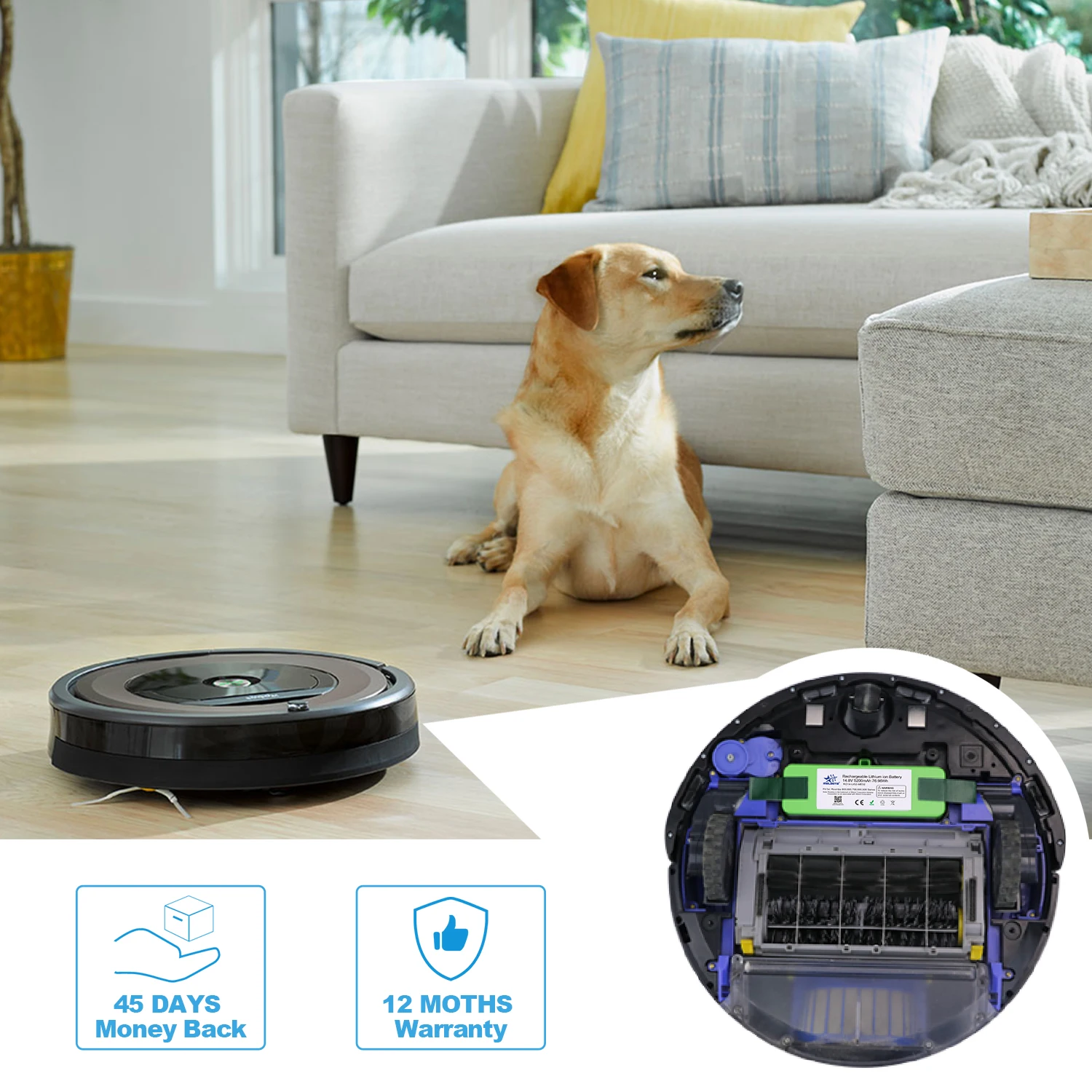 14,8 V 5.2Ah Li-Ion Батарея для iRobot Roomba 900 серии 980 985 981 960 961 964 966 970 895 896 886 871 760 776 696 691 671 616