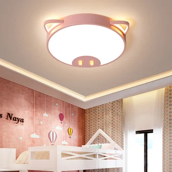 

Modern LED Kids Piggy Ceiling Light with Remote Little Pig Ceiling Lighting for Boys Girl baby Bedroom Children's Room