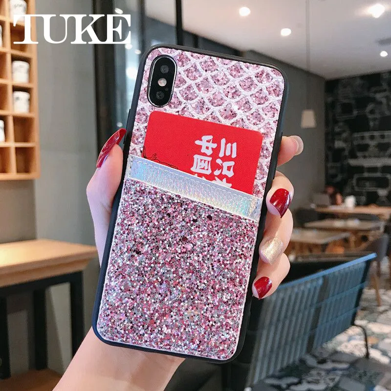 

For SamSung Galaxy Note 9 10 Pro S7 Edge S8 S9 S10 S10e Plus Lite Fashion Card Package Diamond Phone Case Mirror Case Back Cover
