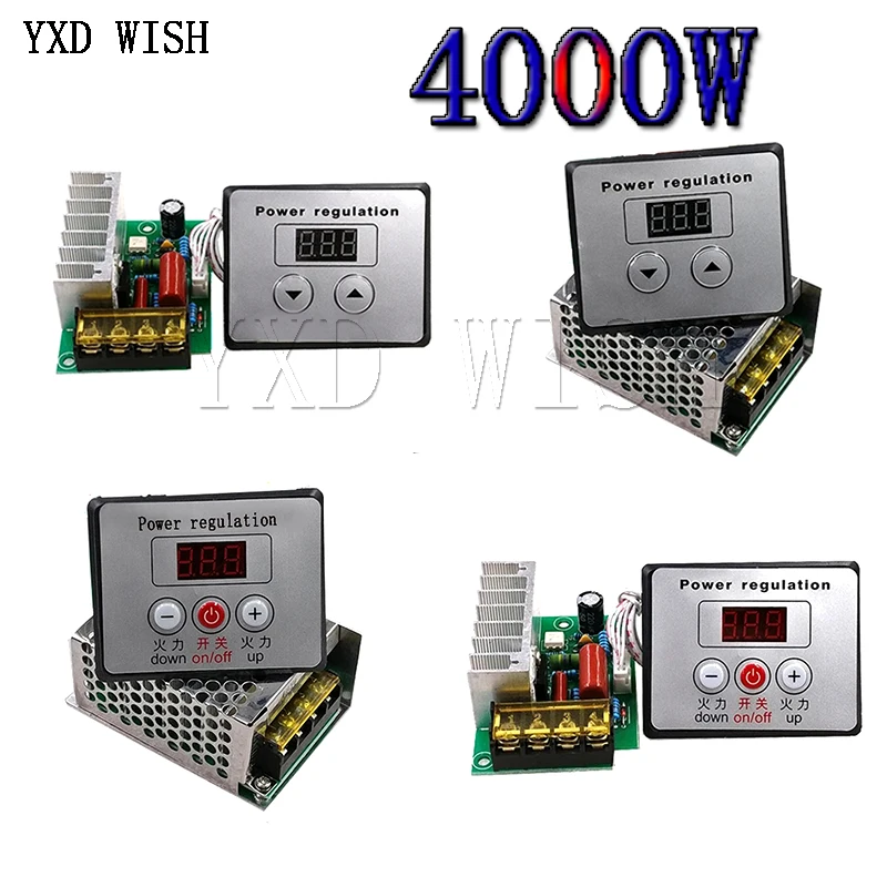 Scr Regulador de Tensão Dimmers Dimmers Controlador de Velocidade do Motor Termostato Módulo Regulador de Tensão Eletrônico ac 220v 4000w