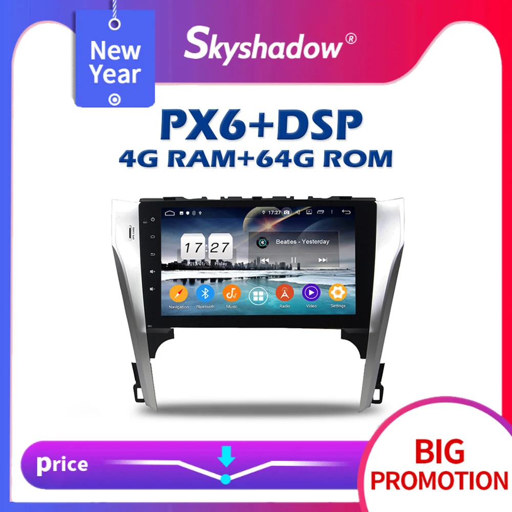 PX6 автомобильный DVD мультимедийный плеер DSP Android 10 + 4G 64 ГБ IPS GPS карта радио Wifi Bluetooth 5