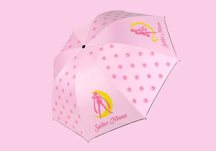 Anime Sailor Moon Cosplay Props Kawaii Women Girls Tsukino Usagi Sunscreen Umbrella Outdoor Street Portable Sunshade Parasol