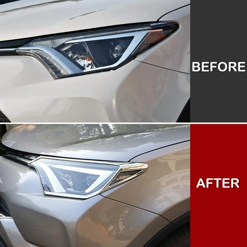 Для Toyota RAV4 RAV-4 XLE LE ABS хромированный передние фары лампы Крышка отделка обрамление 2 шт./компл