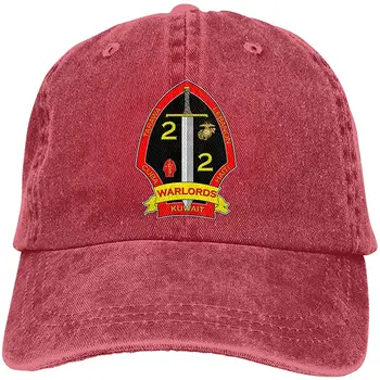 

Men Women 2nd Battalion 2nd Marines Baseball Cap Denim Dad Hat Trucker's Cap